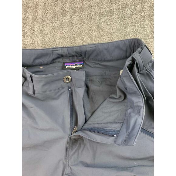 Patagonia Women 10 Gray Point Peak Trail Pants Hiking Nylon Blend Zip Pocket - Picture 11 of 13